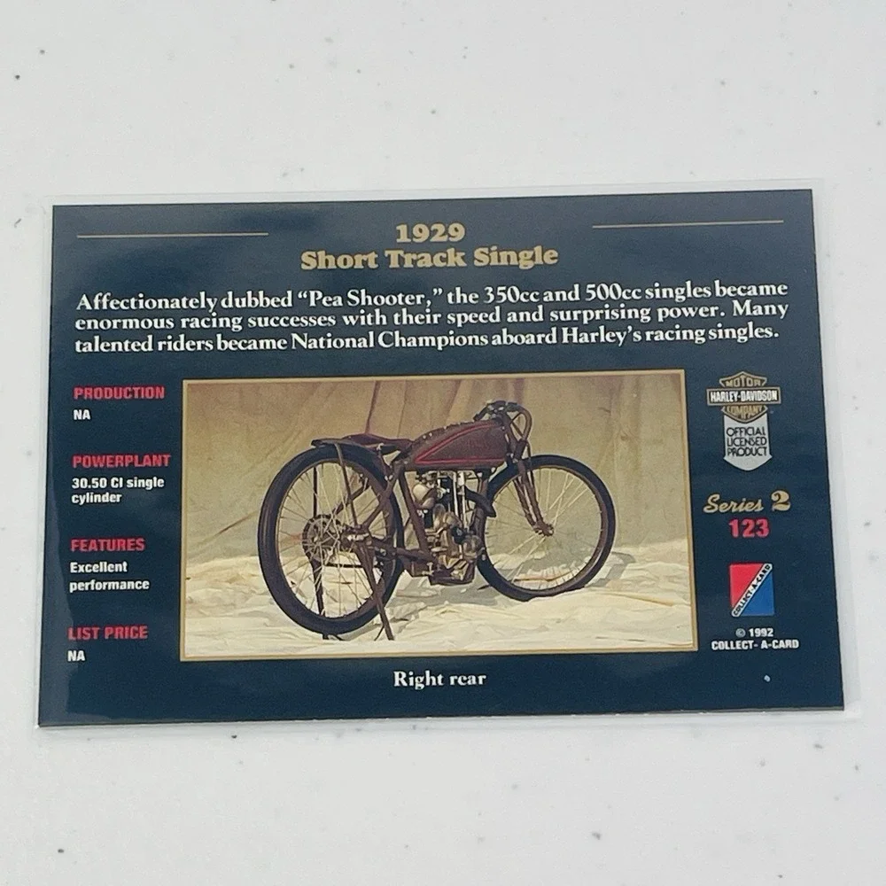 1992 Collect A Card Harley Davidson Series 2 1929 Short Stack Single